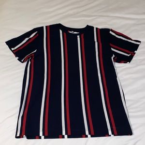 Mens Topman Pinstripe T